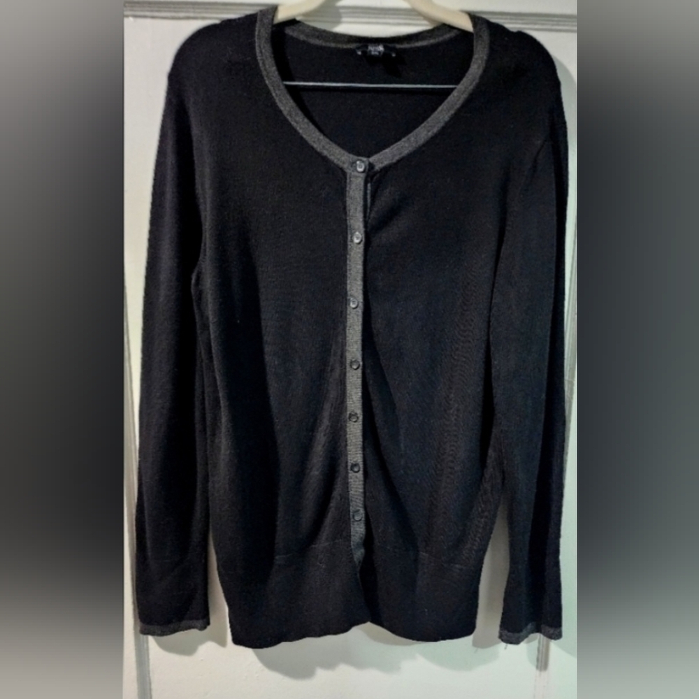 🪻Chic by Jacob Black Knit Button-Front Cardigan 🪻size XL